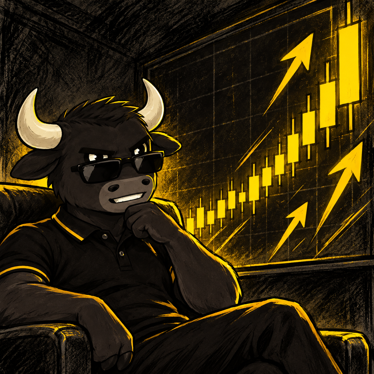 CZBULL yellow candle scene